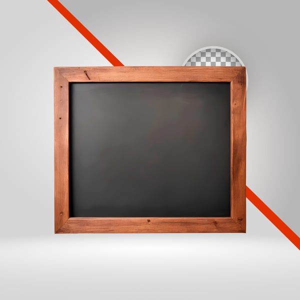 ELEMENTO 3D QUADRO DE MADEIRA PNG