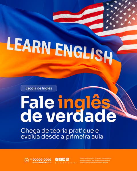 ESCOLA DE INGLÊS SOCIAL MEDIA PSD EDITÁVEL 9