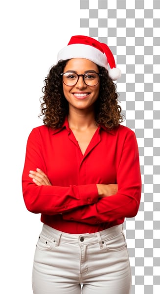 IMAGEM PARA COMPOSIÇÃO MULHER VENDEDORA DE BRAÇOS CRUZADOS PSD