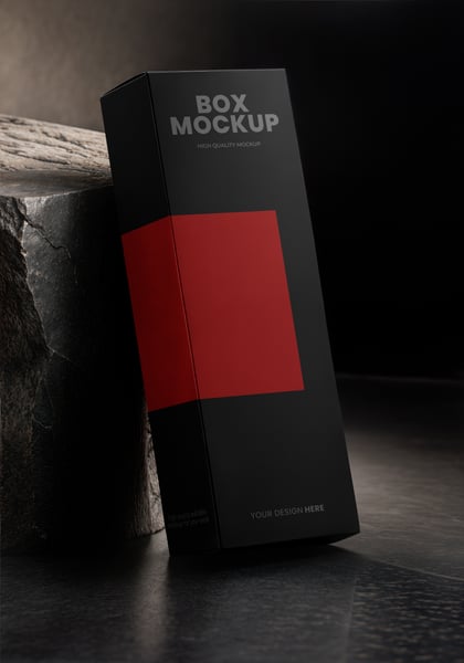 Caixa PSD EDITÁVEL Mockup