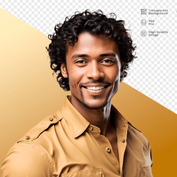 HOMEM COM CAMISA AMARELA