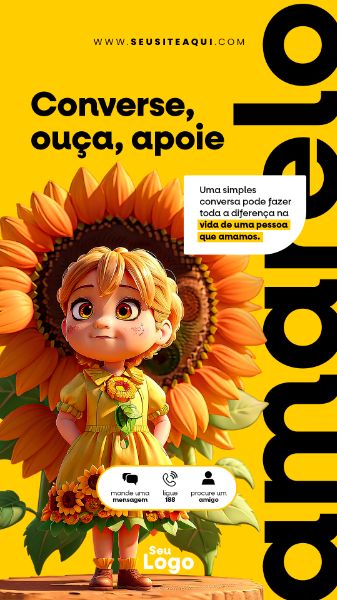 STORY - SETEMBRO AMARELO | SOCIAL MEDIA - PSD EDITÁVEL