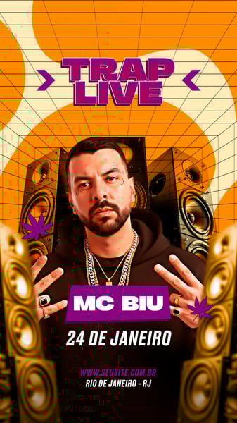 FLYER EVENTO SHOW TRAP LIVE PSD STORY 69