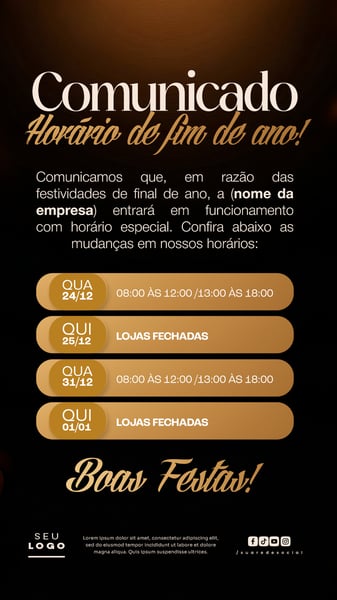 HORÁRIO ESPECIAL RECESSO FINAL DE ANO STORY SOCIAL MEDIA PSD EDITÁVEL 4