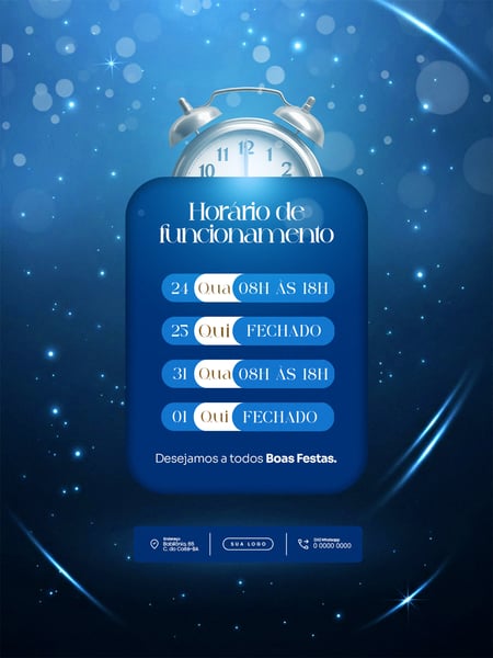 FLYER AVISO IMPORTANTE RECESSO FIM DE ANO PSD EDITÁVEL 12