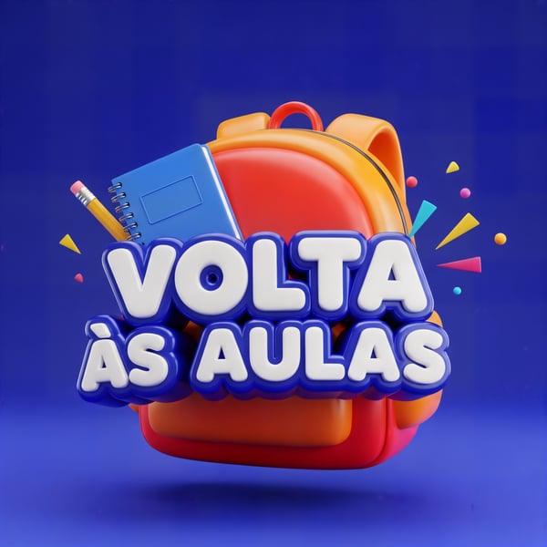 SELO 3D PARA CAMPANHA PUBLICITARIA PARA ESCOLAS, VOLTA AS AULAS-02