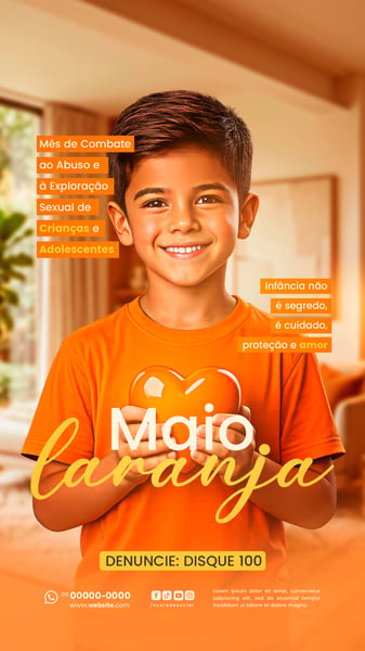 FLYER DE REDE SOCIAL MAIO LARANJA STORY 4