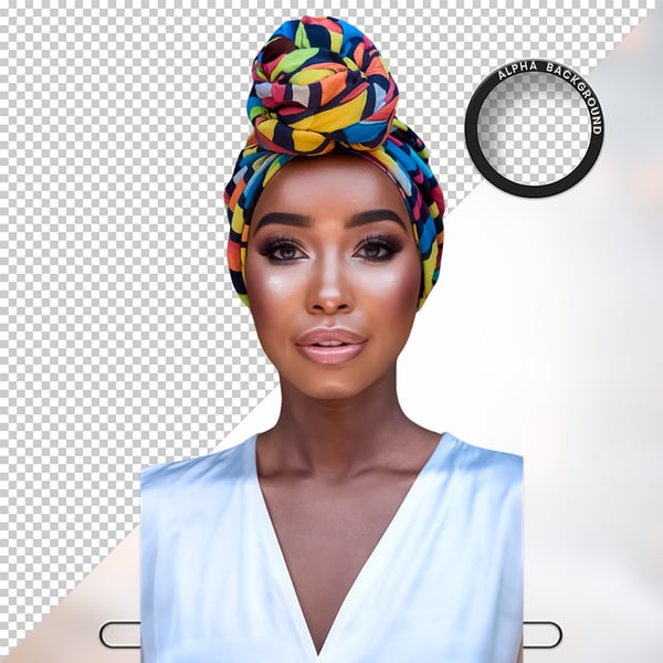 MULHER NEGRA AFRO ELEMENTO PSD PNG