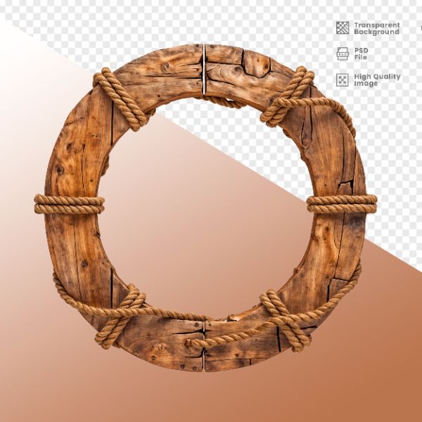RODA DE MADEIRA COM CORDAS - ELEMENTO PARA COMPOSIÇÃO