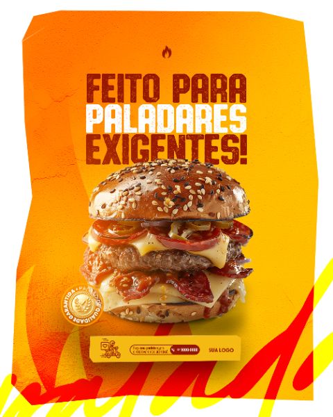 SOCIAL MEDIA - HAMBURGUERIA - FEITO PARA PALADARES EXIGENTES