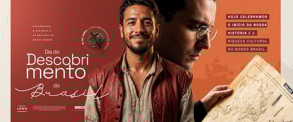 DIA DO DESCOBRIMENTO DO BRASIL 22 DE ABRIL CARROSSEL SOCIAL MEDIA PSD EDITÁVEL