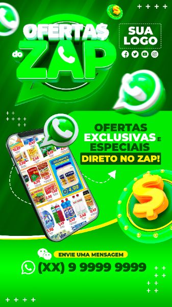 Encarte de Supermercado Social Media PSD Editável