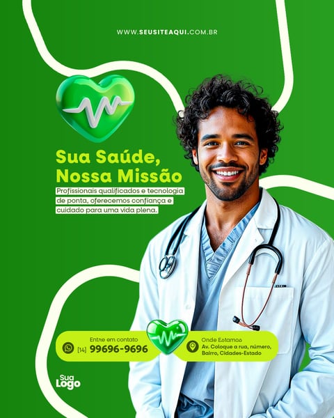 Post Feed Vertical - Clinica Médica - Social Media