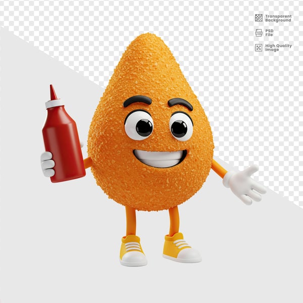 MASCOTE 3D COXINHA 1