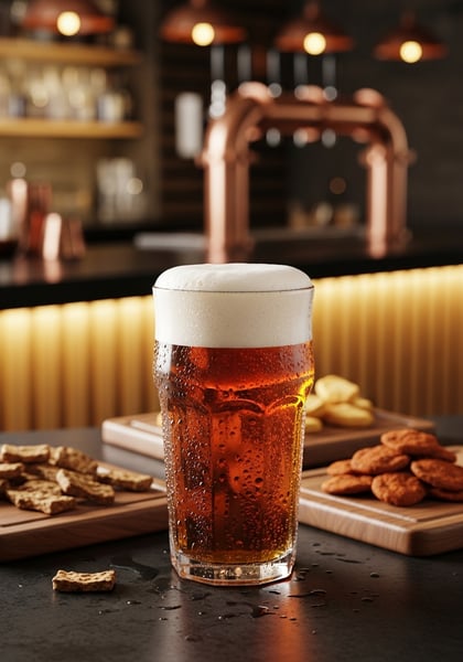 Cerveja escura na caneca com foco em espuma