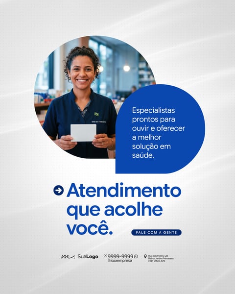 FARMÁCIA ATENDIMENTO ESPECIALIZADO E SAÚDE PÚBLICA SOCIAL MEDIA PSD EDITÁVEL 2