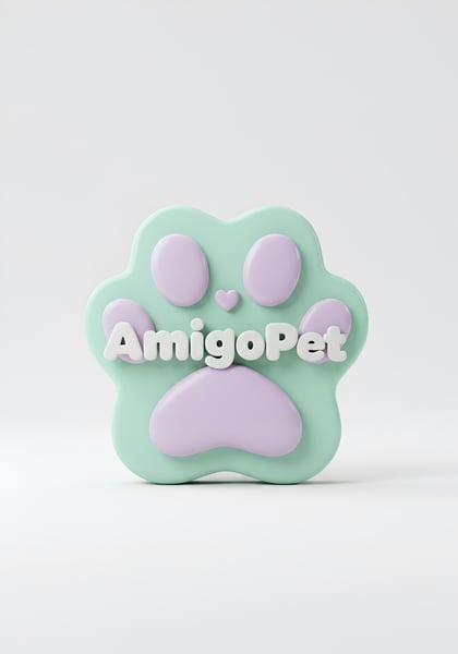 UM SELO 3D EM FORMATO DE PATINHA DE CACHORRO ESCREVER AMIGO PET 12