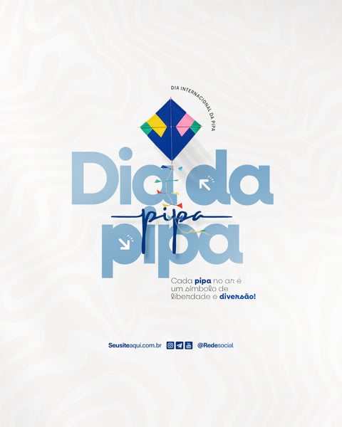 DIA INTERNACIONAL DA PIPA 14 DE JANEIRO DIA DA PIPA SOCIAL MEDIA PSD EDITÁVEL