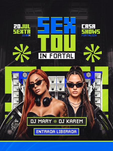 44 FLYER EVENTO SEXTOU IN FORTAL FEED PSD EDITÁVEL