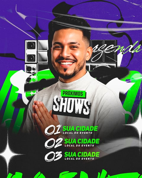 FLYER EVENTOS E ARTISTAS AGENDA SEMANAL