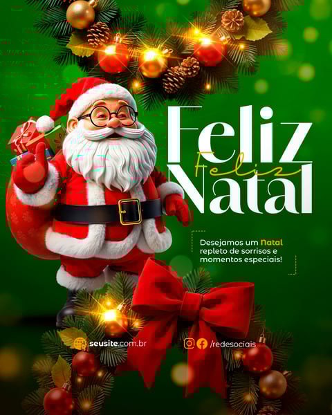 NATAL 25 DE DEZEMBRO SOCIAL MEDIA FEED PSD EDITÁVEL