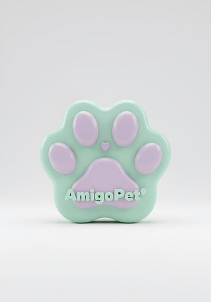 UM SELO 3D EM FORMATO DE PATINHA DE CACHORRO, ESCRITO AMIGO PET (13)