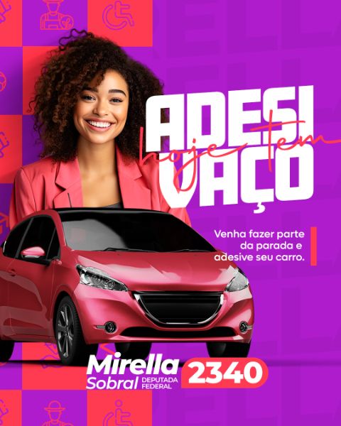 CAMPANHA POLÍTICA DEPUTADA FEDERAL ADESIVAÇO FEED PSD