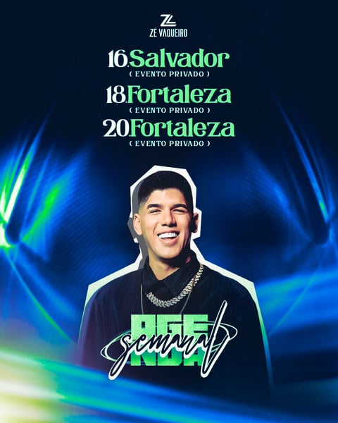 FLYER ARTISTA AGENDA SEMANAL PRÓXIMOS SHOWS PSD EDITÁVEL