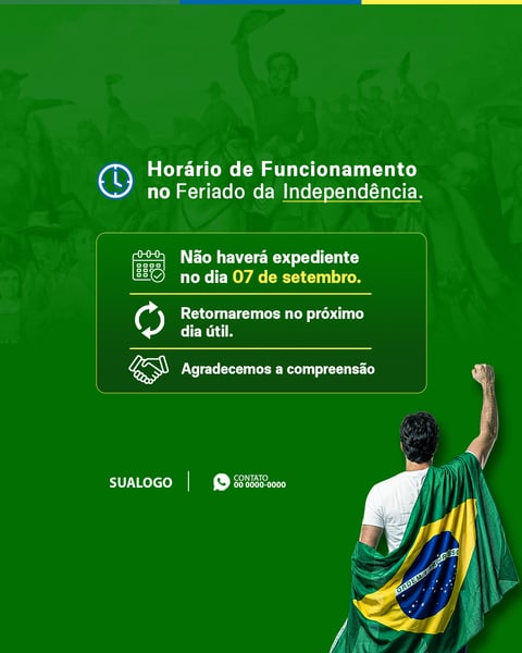 AVISO FERIADO DIA DO DIA DA INDEPENDÊNCIA 3