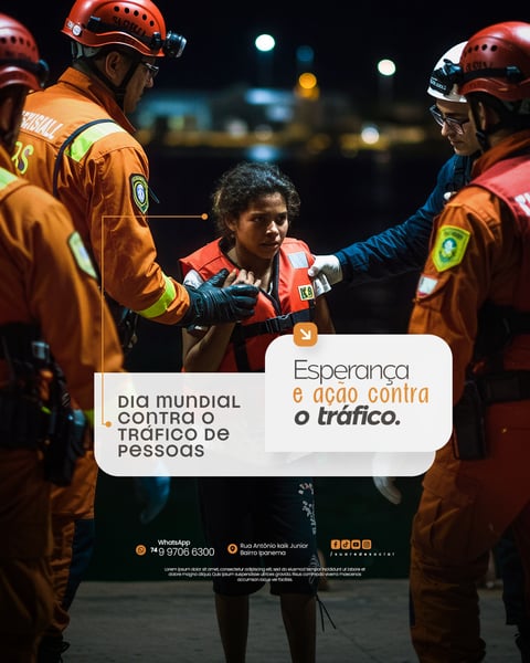 30 DE JULHO - DIA MUNDIAL CONTRA O TRÁFICO DE PESSOAS - FLYER SOCIAL MEDIA PSD EDITÁVEL