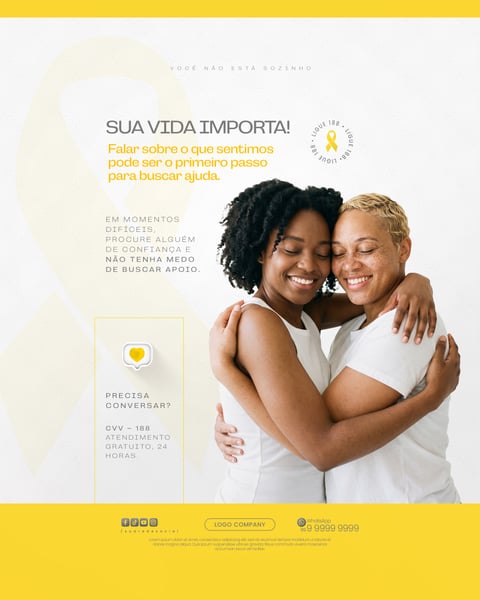 DIA MUNDIAL DE PREVENÇÃO AO SUICÍDIO SOCIAL MEDIA PSD EDITÁVEL 3