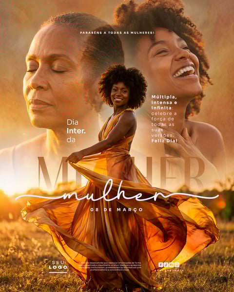 DIA INTERNACIONAL DA MULHER 08 DE MARÇO SOCIAL MEDIA PSD EDITÁVEL 2