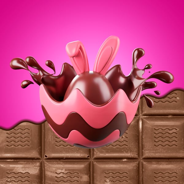 NBW ELEMENTO 3D OARA COMPOSIÇÃO DE ARTES DE PÁSCOA MODELO 38