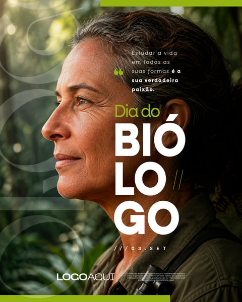 CELEBRAÇÃO DIA DO BIÓLOGO 03 SETEMBRO SOCIAL MEDIA FLYER PSD EDITÁVEL