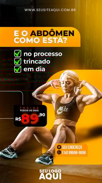 POST STORY - ACADEMIA - E O ABDÔMEN COMO ESTÁ?