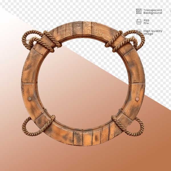 RODA DE MADEIRA COM CORDAS - ELEMENTO PARA COMPOSIÇÃO