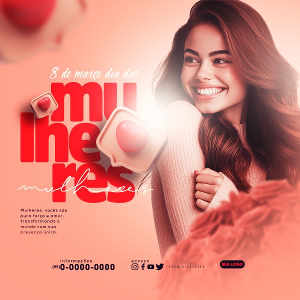 8 DE MARÇO DIA INTERNACIONAL DA MULHER FEED 1080X1080