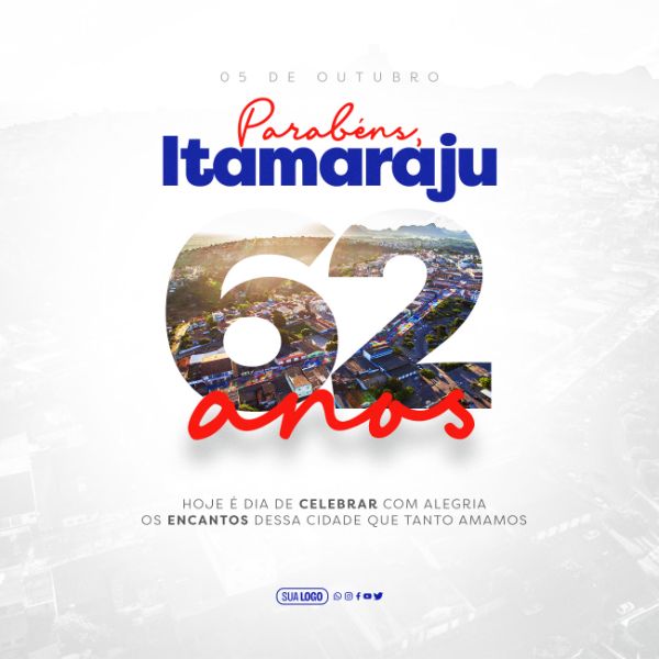 POST - ANIVERSÁRIO DA CIDADE - ITAMARAJU - 62 ANOS