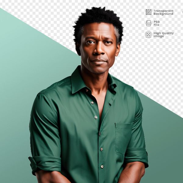 HOMEM COM CAMISA VERDE