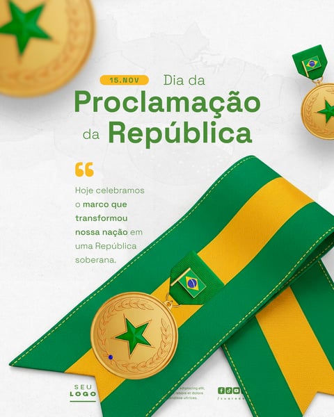 DIA DA PROCLAMAÇÃO DA REPÚBLICA DO BRASIL 15 DE NOVEMBRO SOCIAL MEDIA PSD EDITÁVEL 6