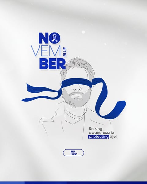 BLUE NOVEMBER PROSTATE CANCER PREVENTION AWARENESS MONTH EDITABLE PSD