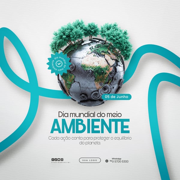 05 DE JUNHO - DIA MUNDIAL DO MEIO AMBIENTE SOCIAL MEDIA PSD EDITÁVEL