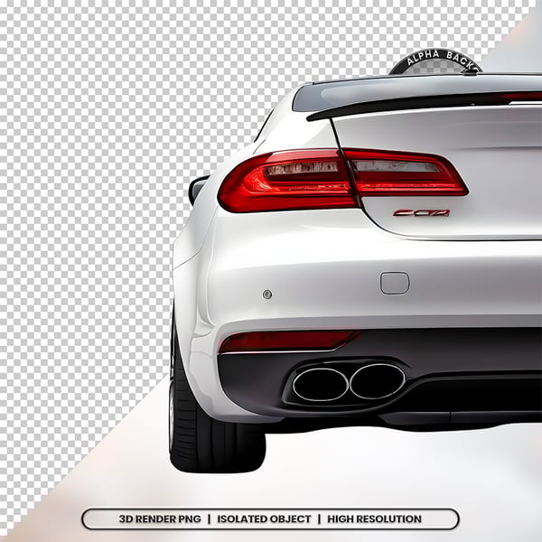 3D RENDER FUNDO DE UM CARRO ELEMENTO ÍCONE PSD PNG