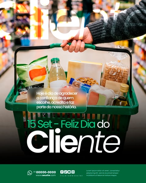 FELIZ DIA DO CLIENTE 15 DE SETEMBRO SOCIAL MEDIA PSD EDITÁVEL 2