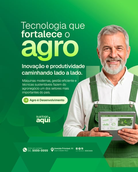 Social Media Agronegócio PSD Editável