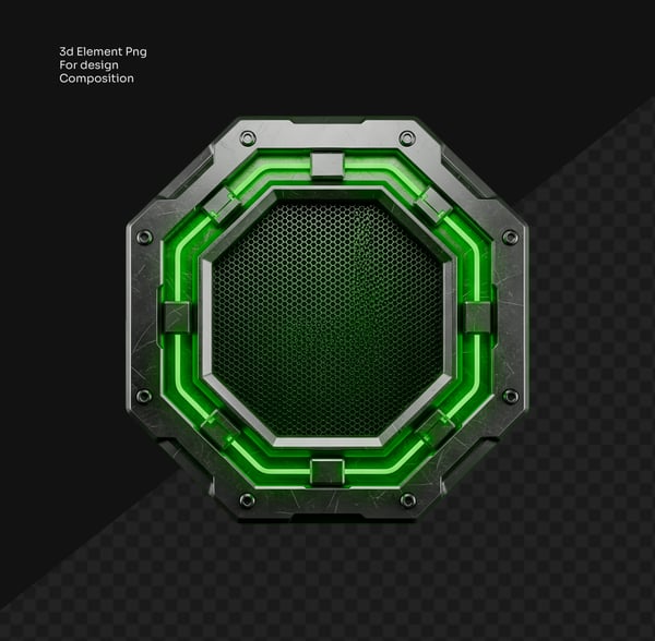 ESCUDO DE FERRO COM NEON E FUNDO TRANSPARENTE PARA FLYERS E DESIGN FUTURISTA