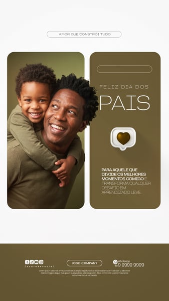 DIA DOS PAIS HOMENAGEM E CAMPANHAS ESPECIAIS SOCIAL MEDIA PSD EDITÁVEL 1 STORY