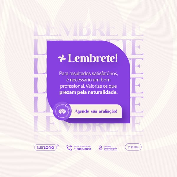 ESTÉTICA CLÍNICA DE BELEZA FEED SOCIAL MEDIA PSD EDITÁVEL