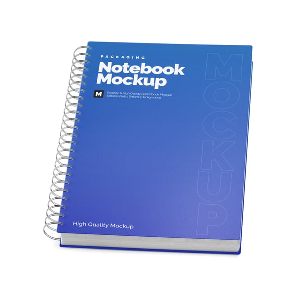 CADERNO VISTO DE CIMA PSD EDITÁVEL MOCKUP