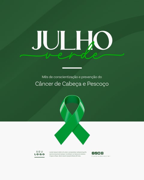 JULHO VERDE CAMPANHA DE SAÚDE COMBATE E CONSCIENTIZAÇÃO AO CÂNCER DE CABEÇA E PESCOÇO LAÇO VERDE FEED 2